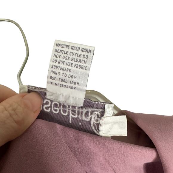 Vintage 1980s Josephine Rose Pink Tie Neck Blouse Xl 16 - Picture 6 of 7